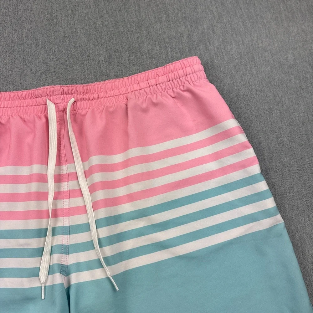 Chubbies‎ Shorts Men 2XL Blue Swim Trunks On The Horizons Drawstring Beach Surf